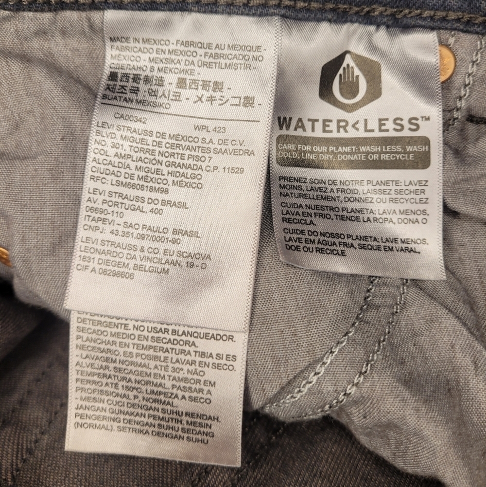 Levi’s Premium Big E High Rise Wedgie Fit Button Fly Jeans sz 25 - Picture 10 of 13